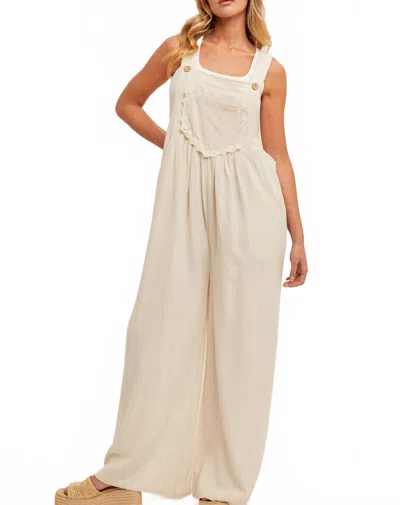 Hem & Thread Inner Beauty Overalls In Oatmeal In Neutral
