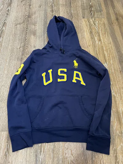 Pre-owned Polo Ralph Lauren T Usa Hoodie In Blue