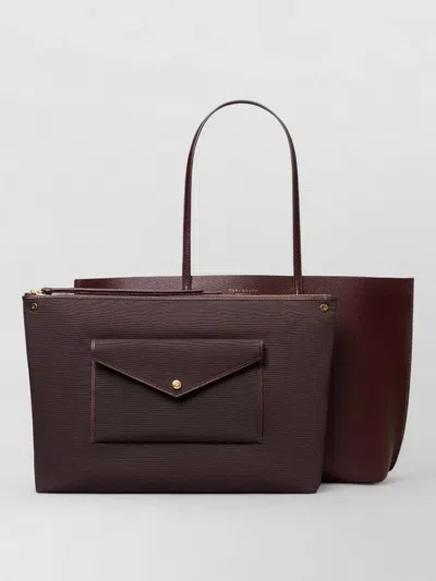Tory Burch Perry Medium Tote Bag Double Handles In Burgundy