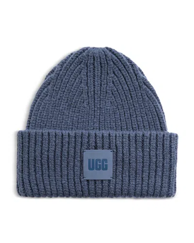Ugg Chunky Rib Beanie In Blue