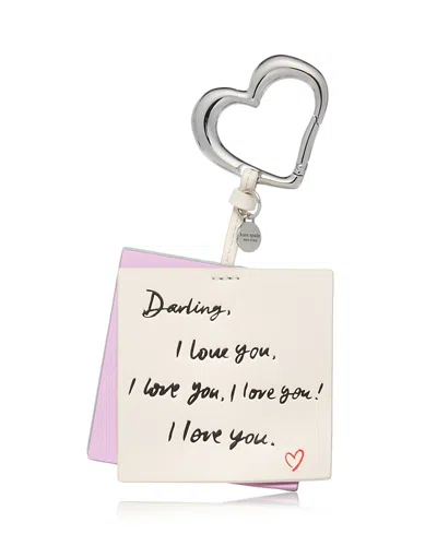 Kate Spade New York Charmed Love Notes Bag Charm In White