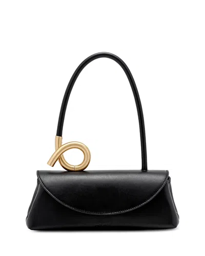 Cult Gaia Azariah Leather Shoulder Bag In Black
