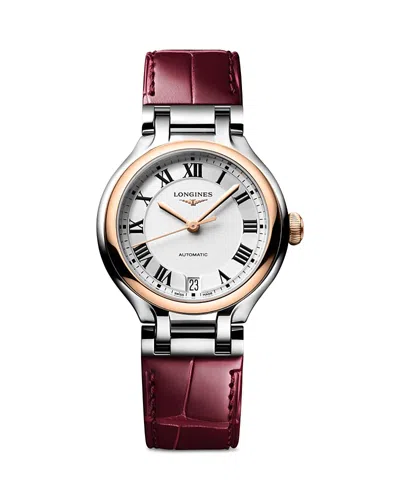 Longines Primaluna Watch, 34mm In Red