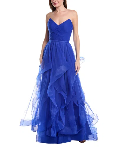 Issue New York Strapless Gown In Blue