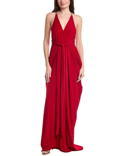 Issue New York Solid Maxi Dress In Red