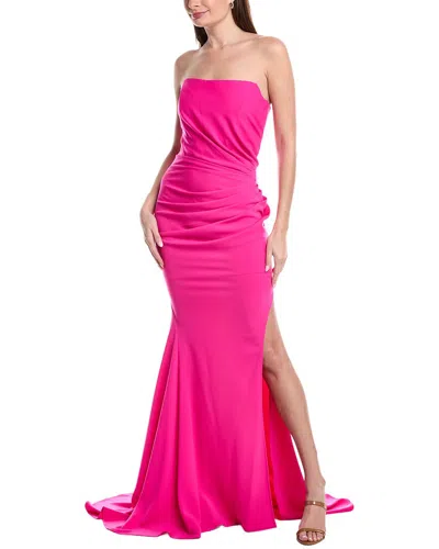 Issue New York Strapless Gown In Pink