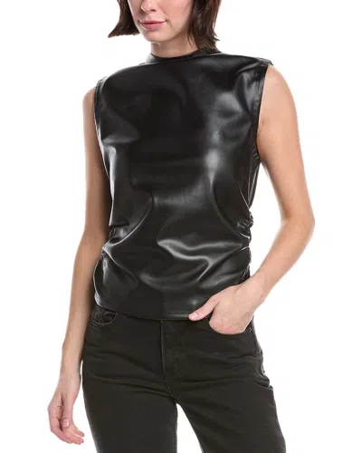 Hudson Jeans Side Seam Ruching Top In Black