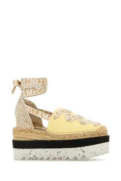 Stella Mccartney Multicolor Canvas Gaia Espadrilles In Yellow