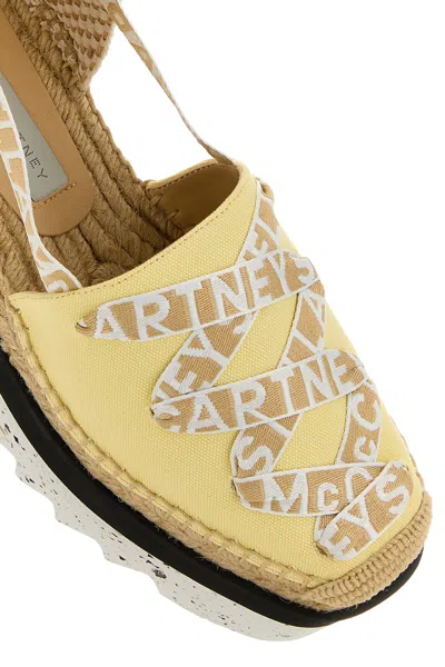 Stella Mccartney Multicolor Canvas Gaia Espadrilles In Yellow