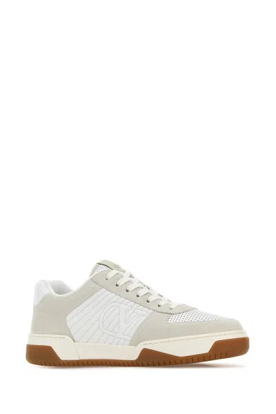 Valentino Sparry Trainer In Split Leather And Nappa In White