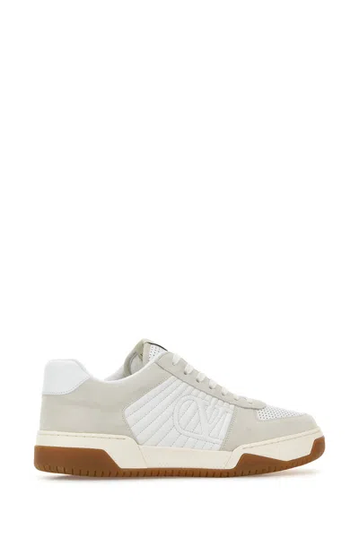 Valentino Sparry Trainer In Split Leather And Nappa In White