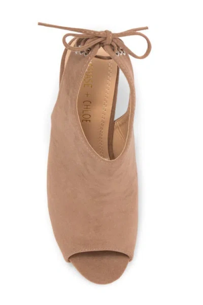 Chase & Chloe Chase And Chloe Marcy Cutout Bootie In Brown