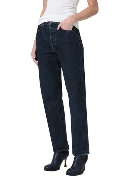 Agolde 90s Pinch Straight-leg Jeans In Black