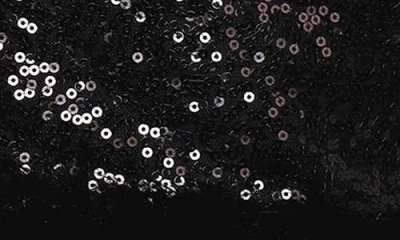 Petal And Pup Petal & Pup Della Feather Trim Sequin Halter Top In Black