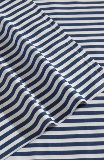 Eddie Bauer Vivid Stripe Microfiber Sheet Set In Blue