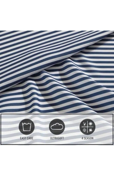 Eddie Bauer Vivid Stripe Microfiber Sheet Set In Blue