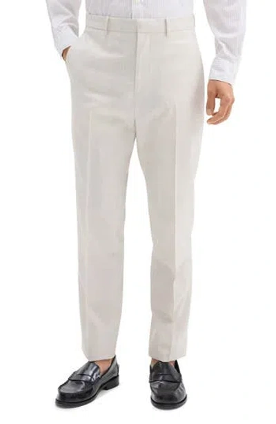 Theory Mayer Melange Solid Soft Tailoring Suit Pants In Gray