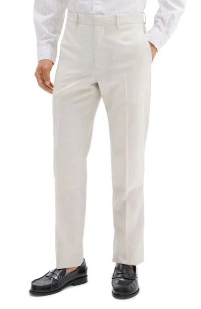 Theory Mayer Melange Solid Soft Tailoring Suit Pants In Gray