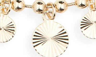 Panacea Disc Charm Slider Bracelet In Gold