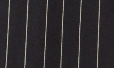 Dkny Wall Street Pinstripe Longline Blazer In Black