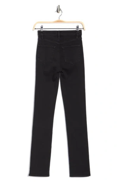 Frame The Pencil Crop High Waist Slim Straight Leg Jeans In Black