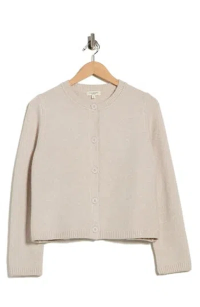 Max Studio Cropped Cardigan Sweater In Neutral