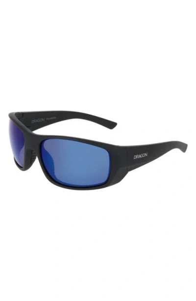 Dragon 64mm Oversize Rectangular Sunglasses In Blue