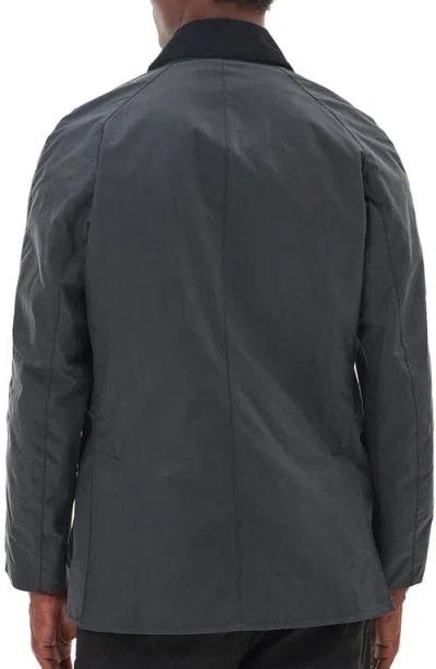 Barbour Ashby Waxed Cotton Jacket In Blue
