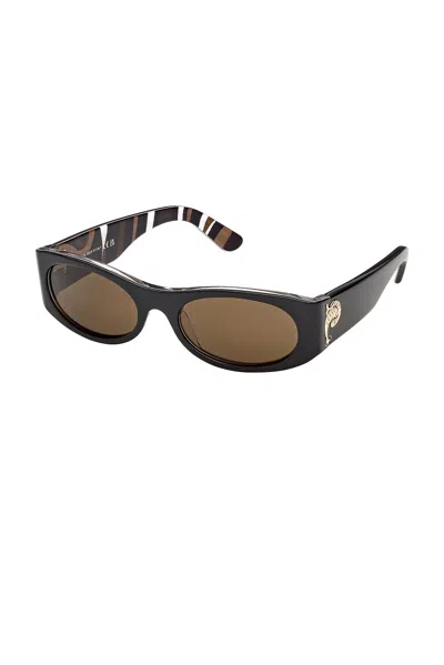 Pucci Oval Sunglasses In Brown