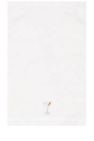 Abbode Martini Tea Towel In White