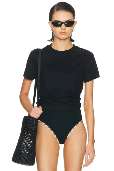 Burberry Short Sleeve T-shirt In Black