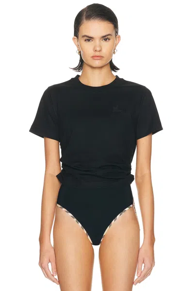 Burberry Short Sleeve T-shirt In Black
