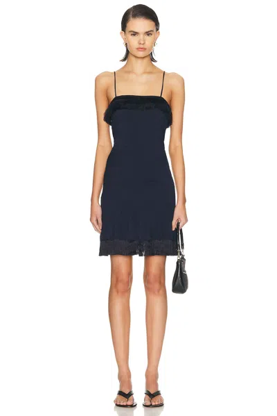 By Malene Birger Frange Tassel Mini Dress In Black