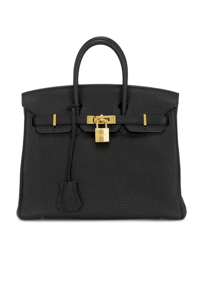 Pre-owned Hermes Togo Birkin 25 Handbag In Black