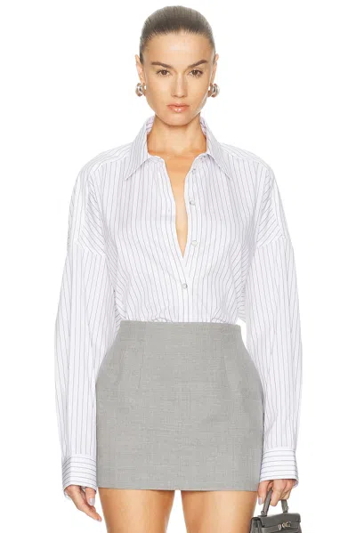 Helmut Lang Placket Cinch Shirt In White
