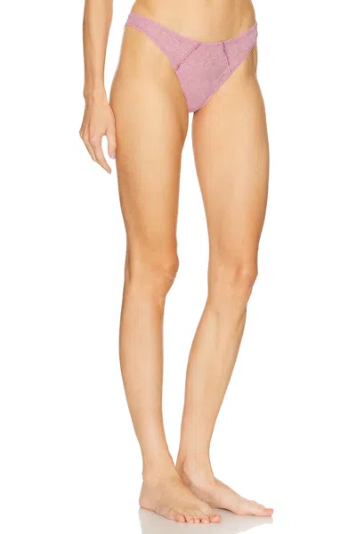Fleur Du Mal Le Stretch Lace Cheeky Panty In Pink