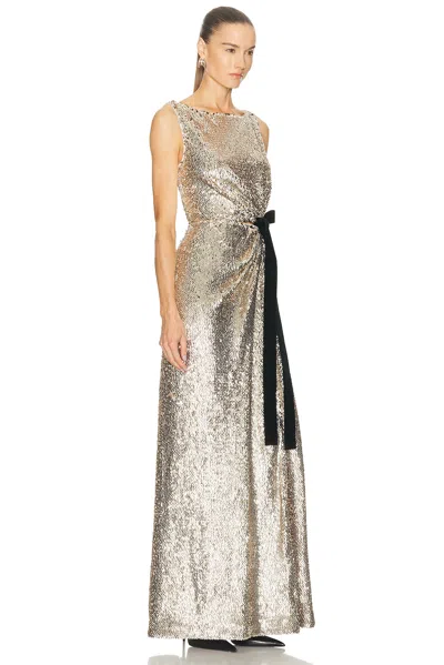 Simkhai Womens Gold Multi Felicity Sequin Stretch-woven Gown In Gold