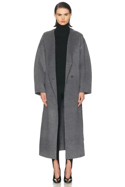 House Of Dagmar Relaxed Double Coat In Gray