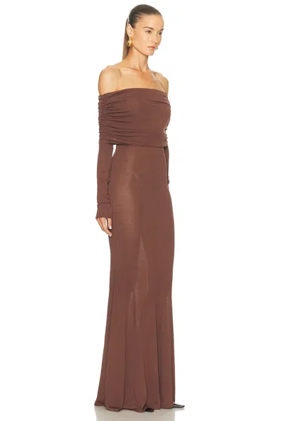 Lpa Marren Maxi Knit Dress In Brown