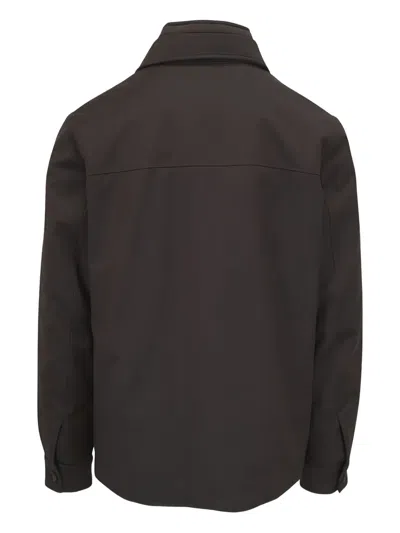 Moorer Vido-skt Hooded Pocket Coat In Burgundy