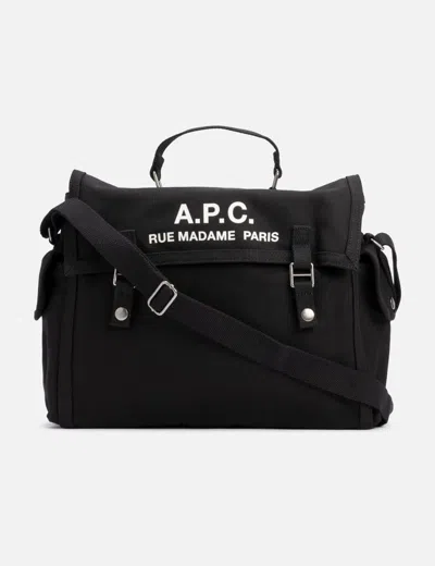 Apc A.p.c. Men Shoulder Bag With Logo In Black