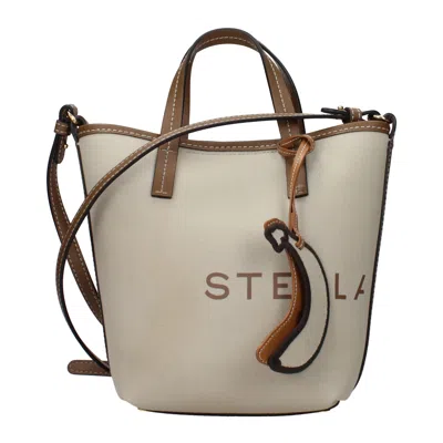 Stella Mccartney Beige Fabric Handbag In Brown