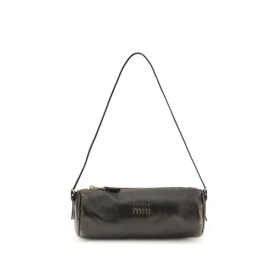 Miu Miu Brown Lamb Leather Accessories In Brown