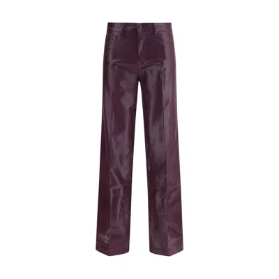 L'agence Multicolor Cotton Flared Jeans In Purple