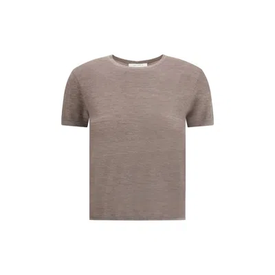 Lisa Yang Ira Ribbed T-shirt In Brown