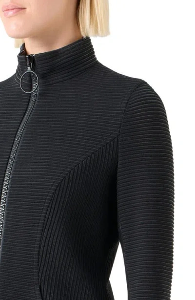 Akris Punto Ottoman Knit Jacket In Black