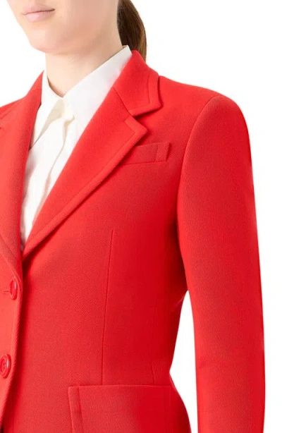 Akris Punto Wool Garbardine Blazer In Red