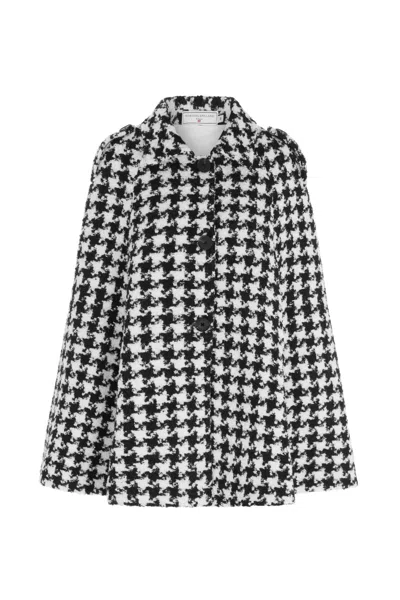Hortons England Women's Black / White The Houndstooth Cape