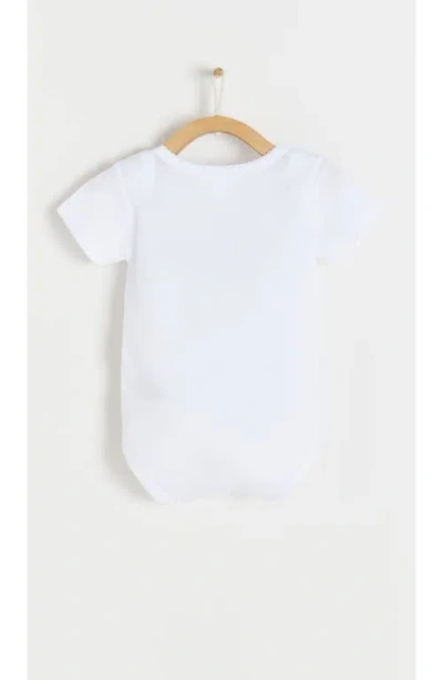 Babycottons Logo Short Sleeve Bodysuit 2-pack For Infant In White