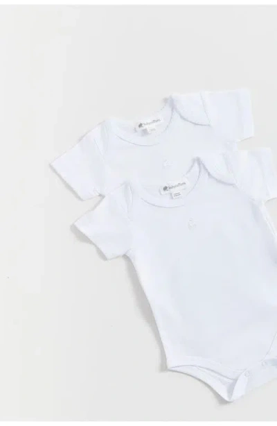 Babycottons Logo Short Sleeve Bodysuit 2-pack For Infant In White